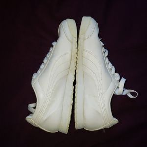 All white puma shoes